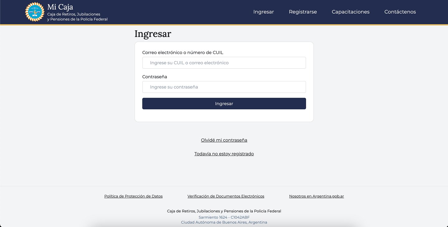 Mi Caja - Ministerio de Seguridad
